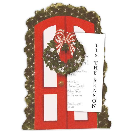 Holiday Door Die-Cut Invitations